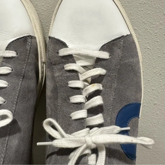 Oliver Cabell Low 1 Wallaby Gray and Blue Low-Top Sneakers
